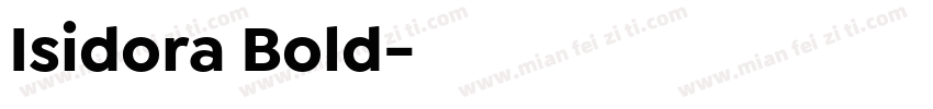 Isidora Bold字体转换